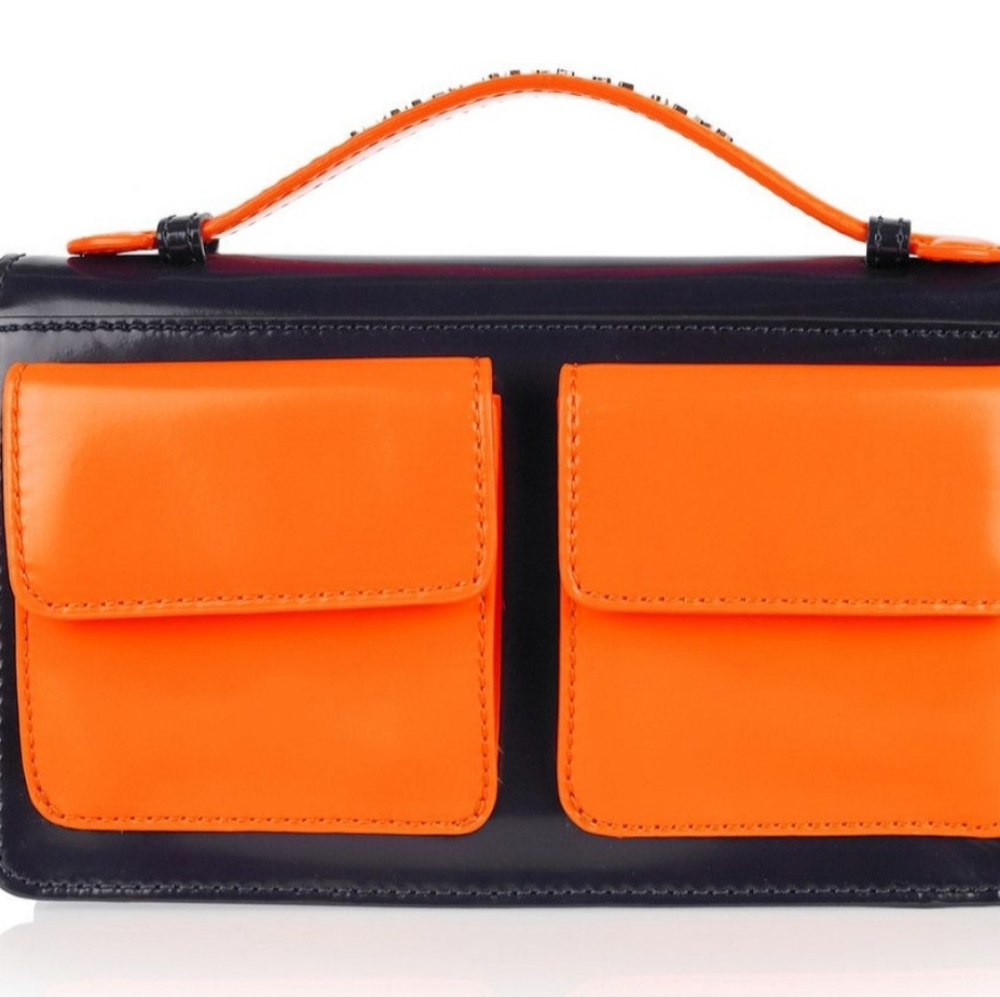 Marc by Marc Jacobs polished leather clutch